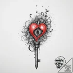 Key, tattoo sketch design, soft whip shading,… – tattoo sketch (№1753958958_0, 31.07.2025 10:49) — tattoovalue.net