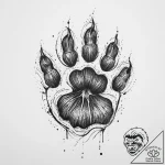 Bear’s paw, tattoo flash sheet design, on a c… – tattoo sketch (№1753962089_0, 31.07.2025 11:41) — tattoovalue.net