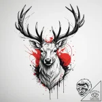 A peryton (winged stag), tattoo flash sheet d… – tattoo sketch (№1753962285_0, 31.07.2025 11:44) — tattoovalue.net