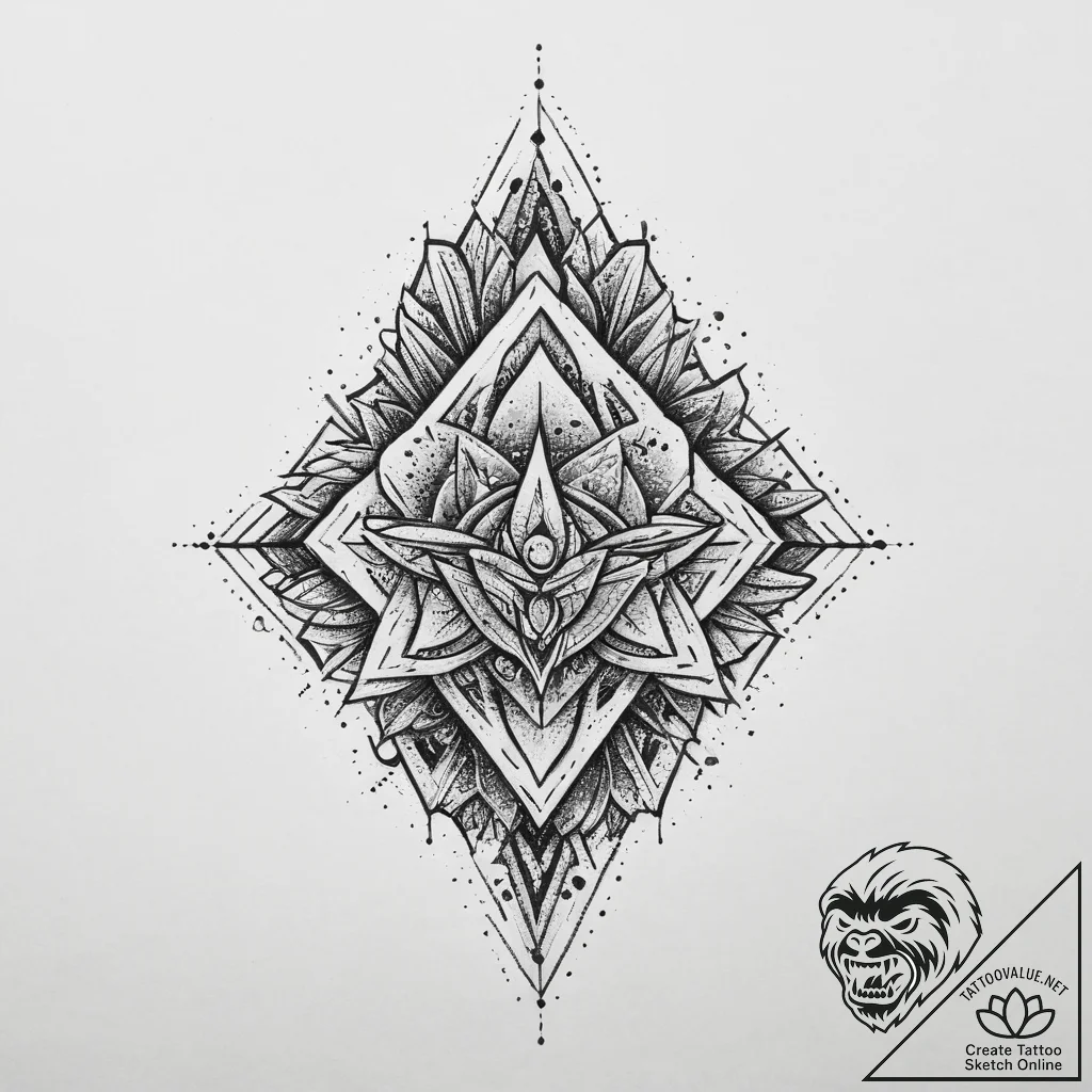 Tattoo design an abstract representation of a... - tattoo sketch (№1753962869_0, 31.07.2025 11:54) — tattoovalue.net