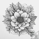 The interior of a vibrant, busy flower shop.,… – tattoo sketch (№1753963654_0, 31.07.2025 12:07) — tattoovalue.net