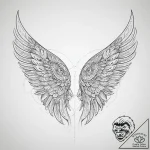 Tattoo sketch a pair of wings unfurled, symbo… – tattoo sketch (№1753964621_0, 31.07.2025 12:23) — tattoovalue.net
