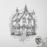 Tattoo design a house outline with a specific… – tattoo sketch (№1753965811_0, 31.07.2025 12:43) — tattoovalue.net