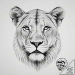 Lioness – tattoo sketch (№1753966002_0, 31.07.2025 12:46) — tattoovalue.net