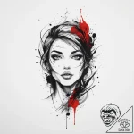 Banshee, artistic tattoo sketch, fine lines,… – tattoo sketch (№1753967165_0, 31.07.2025 13:06) — tattoovalue.net