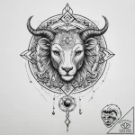 Tattoo design a zodiac symbol with a keyhole… – tattoo sketch (№1753967943_0, 31.07.2025 13:19) — tattoovalue.net