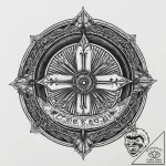 A close-up of a vinyl record’s spinning label… – tattoo sketch (№1753970459_0, 31.07.2025 14:00) — tattoovalue.net