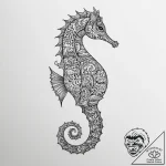A seahorse with intricate patterns (is there,… – tattoo sketch (№1753971241_0, 31.07.2025 14:14) — tattoovalue.net