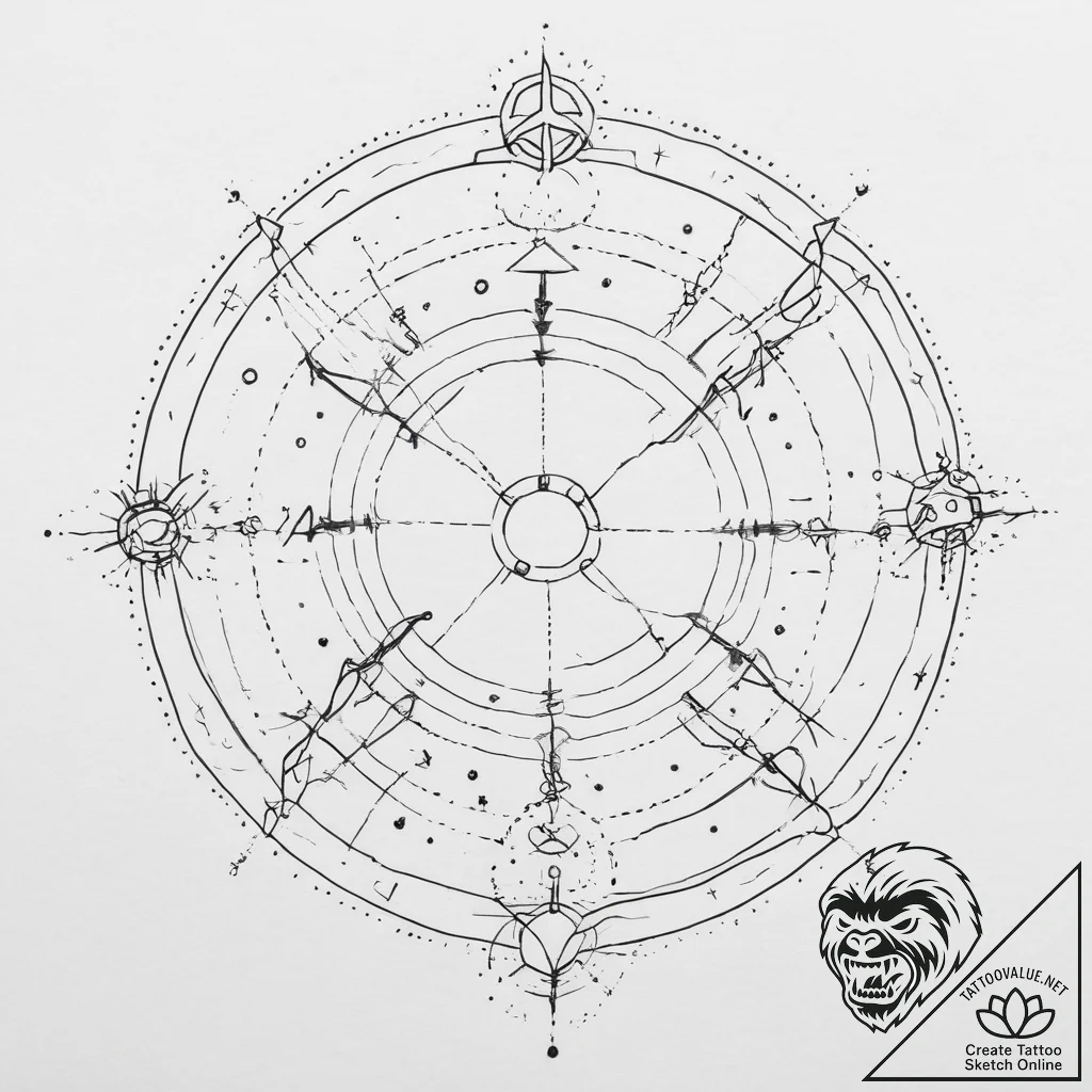 A constellation of a specific zodiac sign (is... - tattoo sketch (№1753972222_0, 31.07.2025 14:30) — tattoovalue.net