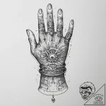 Tattoo sketch a vr glove with intricate senso… – tattoo sketch (№1753973601_0, 31.07.2025 14:53) — tattoovalue.net