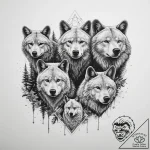 Tattoo design a family of animals (e.g., bear… – tattoo sketch (№1753974611_0, 31.07.2025 15:10) — tattoovalue.net