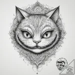 The cheshire cat’s grin (is there, but can be… – tattoo sketch (№1753975215_0, 31.07.2025 15:20) — tattoovalue.net