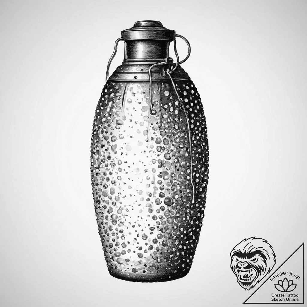 Tattoo sketch a powerful punchbag with a dent... - tattoo sketch (№1753975625_0, 31.07.2025 15:27) — tattoovalue.net