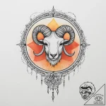 Tattoo sketch the glyph for aries (1st house)… – tattoo sketch (№1753976433_0, 31.07.2025 15:40) — tattoovalue.net