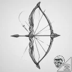 Tattoo design an archer’s bow with an arrow n… – tattoo sketch (№1753977235_0, 31.07.2025 15:53) — tattoovalue.net