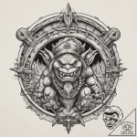 Troll under a bridge, concept art for tattoo,… – tattoo sketch (№1753978432_0, 31.07.2025 16:13) — tattoovalue.net