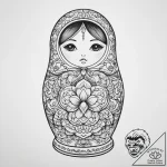 Matryoshka doll, artistic tattoo sketch, soft… – tattoo sketch (№1753978631_0, 31.07.2025 16:17) — tattoovalue.net