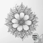 Tattoo design a flower whose petals are minia… – tattoo sketch (№1753979233_0, 31.07.2025 16:27) — tattoovalue.net