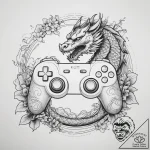 Tattoo sketch a gamepad d-pad with directions… – tattoo sketch (№1753980510_0, 31.07.2025 16:48) — tattoovalue.net