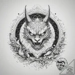 Tattoo design a zodiac symbol as a broken mir… – tattoo sketch (№1753980846_0, 31.07.2025 16:54) — tattoovalue.net