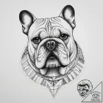 Bulldog, ink illustration for tattoo, black a… – tattoo sketch (№1753981437_0, 31.07.2025 17:03) — tattoovalue.net
