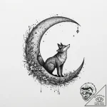 Tattoo design a crescent moon with a shadowy… – tattoo sketch (№1753982043_0, 31.07.2025 17:14) — tattoovalue.net