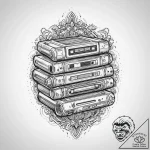 Tattoo design a stack of retro gaming cartrid… – tattoo sketch (№1753982253_0, 31.07.2025 17:17) — tattoovalue.net