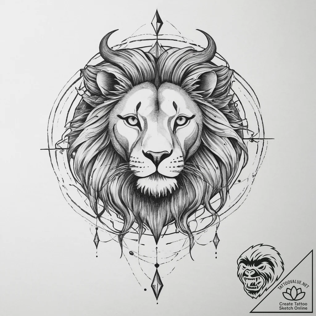 Tattoo design a zodiac symbol appearing as if... - tattoo sketch (№1753982858_0, 31.07.2025 17:27) — tattoovalue.net