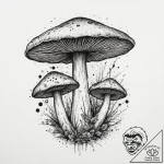 Bioluminescent fungi, artistic tattoo sketch,… – tattoo sketch (№1753983266_0, 31.07.2025 17:34) — tattoovalue.net