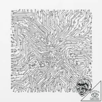 Circuit board pattern – tattoo sketch (№1753984500_0, 31.07.2025 17:55) — tattoovalue.net