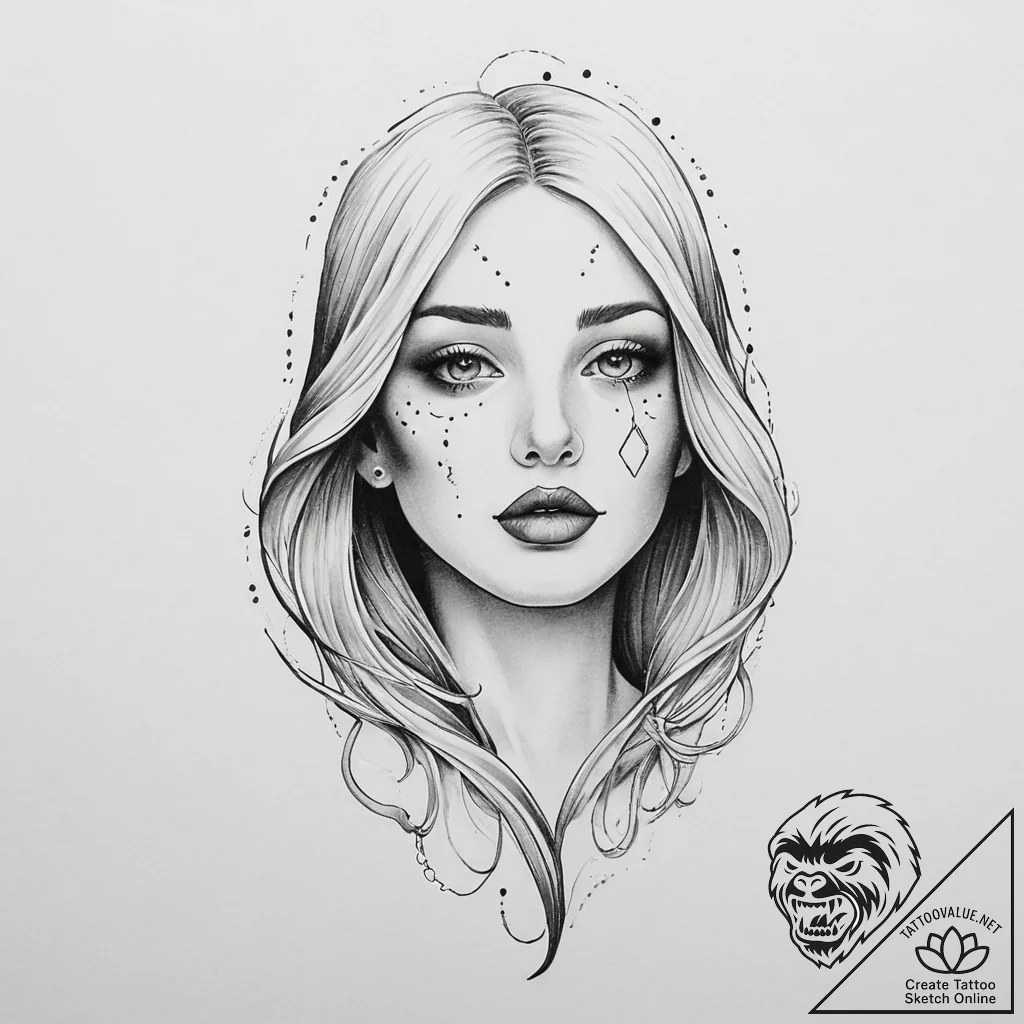 Tattoo sketch a subtle 'ghost' outline of a l... - tattoo sketch (№1753985720_0, 31.07.2025 18:15) — tattoovalue.net