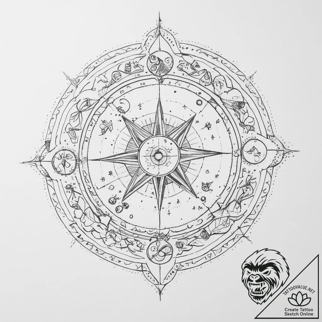 р“сђсѓрїрїр° 7: рђсѓс‚сђрѕр»рѕрірёс‡рµсѓрєрёр... - tattoo sketch (№1753985927_0, 31.07.2025 18:18) — tattoovalue.net