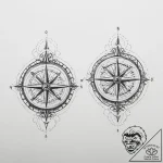 Tattoo sketch a pair of compasses, one showin… – tattoo sketch (№1753986952_0, 31.07.2025 18:35) — tattoovalue.net