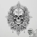 Tattoo design a zodiac symbol with a keyhole… – tattoo sketch (№1753987356_0, 31.07.2025 18:42) — tattoovalue.net
