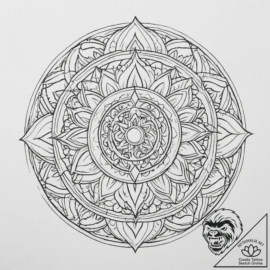 Omega (symbol), concept art for tattoo, on a... - tattoo sketch (№1753988169_0, 31.07.2025 18:56) — tattoovalue.net