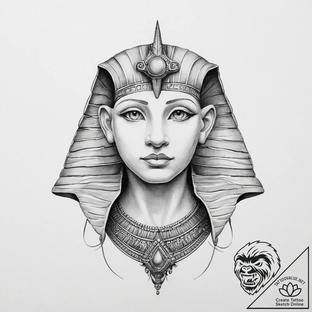Sphinx - tattoo sketch (№1753988567_0, 31.07.2025 19:02) — tattoovalue.net