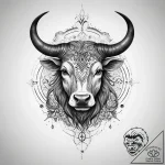 Tattoo design a zodiac animal with a banner b… – tattoo sketch (№1753989366_0, 31.07.2025 19:16) — tattoovalue.net