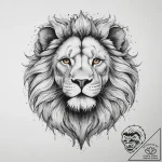 Tattoo sketch a majestic leo lion’s face, wit… – tattoo sketch (№1753990768_0, 31.07.2025 19:39) — tattoovalue.net