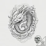 Flag, tattoo drawing outline, on a clean whit… – tattoo sketch (№1753991174_0, 31.07.2025 19:46) — tattoovalue.net