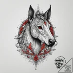 Kelpie, tattoo flash sheet design, on a clean… – tattoo sketch (№1753993378_0, 31.07.2025 20:22) — tattoovalue.net
