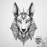 Art deco anubis – tattoo sketch (№1753993979_0, 31.07.2025 20:32) — tattoovalue.net