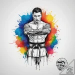 Tattoo sketch a combat sports symbol (e.g., m… – tattoo sketch (№1753994380_0, 31.07.2025 20:39) — tattoovalue.net