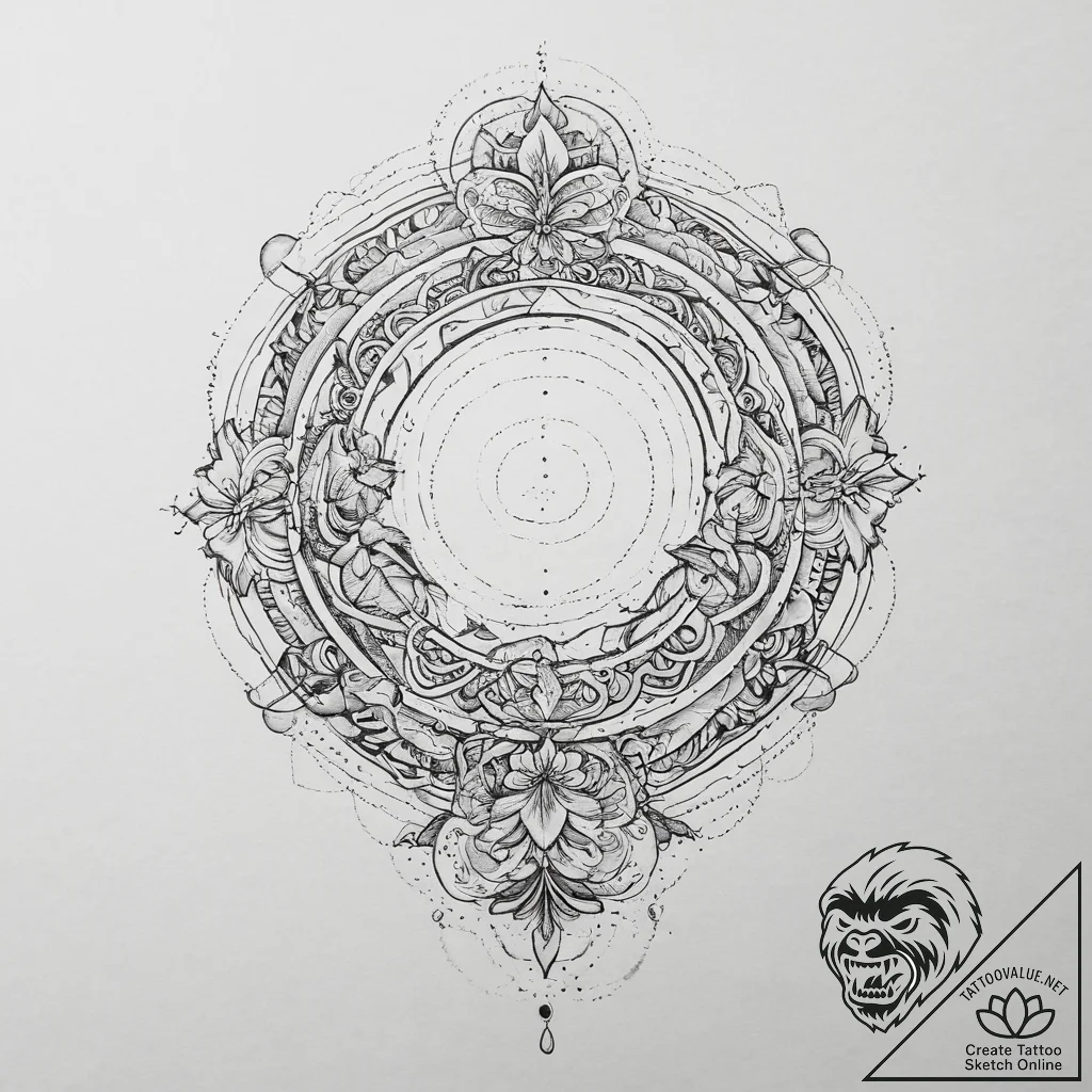 Tattoo sketch an abstract representation of w... - tattoo sketch (№1753996904_0, 31.07.2025 21:21) — tattoovalue.net