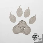 A close-up of a dog’s paw print in wet sand. – tattoo sketch (№1753997312_0, 31.07.2025 21:28) — tattoovalue.net