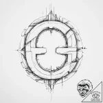Tattoo sketch a “gg wp” in a sleek, futuristi… – tattoo sketch (№1753997511_0, 31.07.2025 21:31) — tattoovalue.net