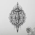Malenia, blade of miquella from elden ring, t… – tattoo sketch (№1753997915_0, 31.07.2025 21:38) — tattoovalue.net