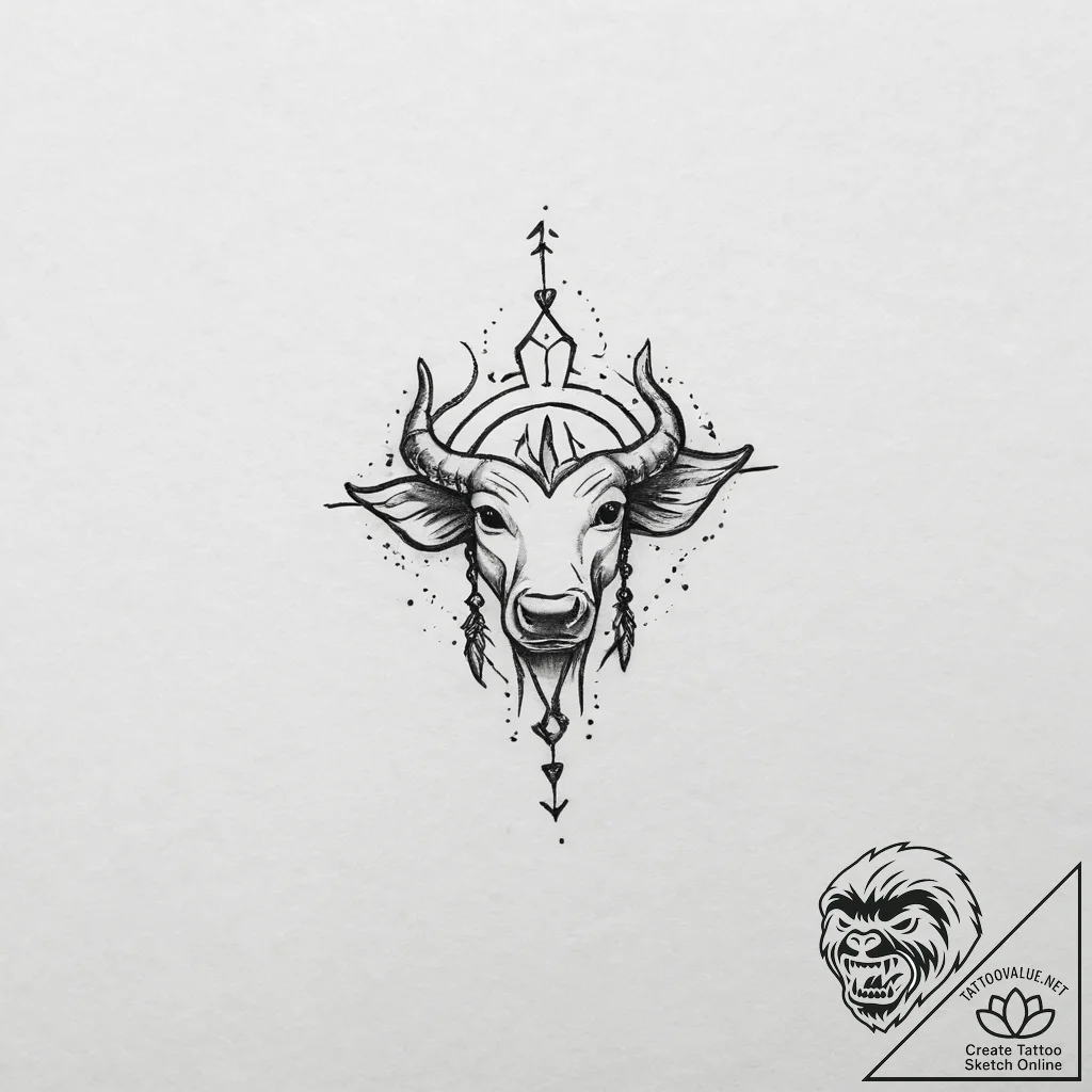 Tattoo sketch a small, hidden zodiac symbol o... - tattoo sketch (№1753998513_0, 31.07.2025 21:48) — tattoovalue.net