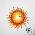 Tattoo design a glowing yellow and orange wat… – tattoo sketch (№1753998916_0, 31.07.2025 21:55) — tattoovalue.net