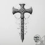Tattoo sketch: a war hammer stylized after pe… – tattoo sketch (№1754000890_0, 31.07.2025 22:28) — tattoovalue.net
