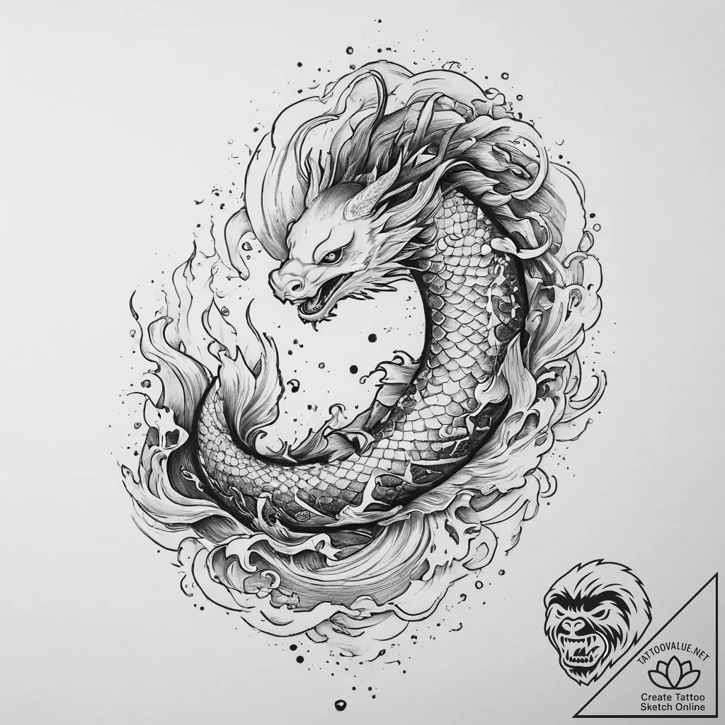Tattoo design a blackwork representation of t... - tattoo sketch (№1754002051_0, 31.07.2025 22:47) — tattoovalue.net